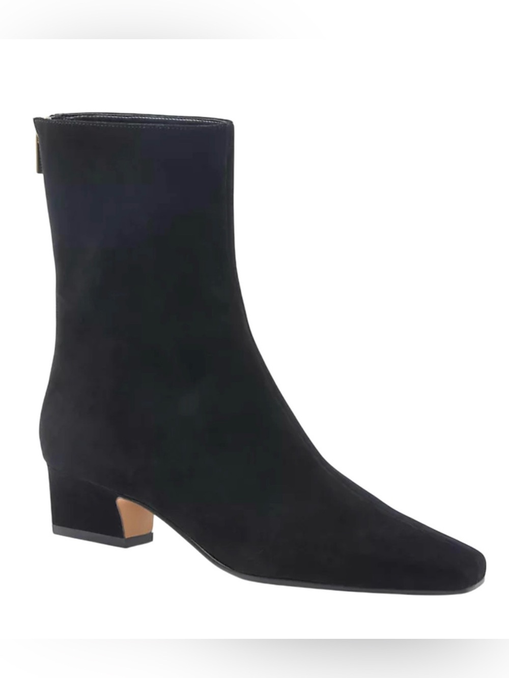 NEW ANN TAYLOR BLACK TAPERED HEEL SUEDE BOOTIE BOOTS SZ 6